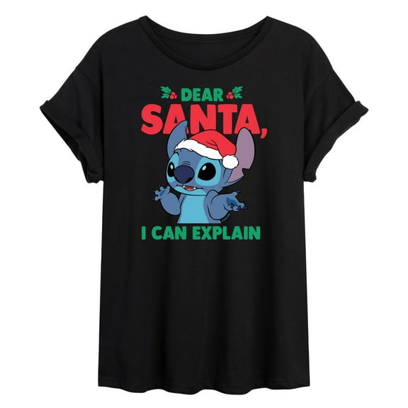 Lilo & Stitch - Dear Santa I Can Explain - Women's Oversized T-Shirt