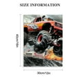 thumbnail image 2 of Acheng Monster Truck Canvas Wall Art for Boys Room Decor Black and White Car Posters Teen Men Game Room Home Decorations Monster Jam Stunt Pictures Print Painting Bedroom Living, 2 of 5