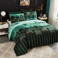 thumbnail image 2 of Ropa de cama verde con diseño degradado, funda nórdica con estampado de mármol, tela de microfibra para un fácil cuidado, 2 of 5