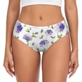 thumbnail image 1 of Balery Purple Chicory Ropa Interior de Algodón para Mujer con Dibujo – Braguitas Cómodas y Elásticas, Estilo Clásico-Small, 1 of 6