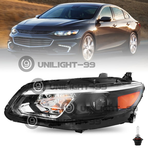 For 2016-2018 Chevy Malibu Headlight Halogen Driver Left Side Headlamp 16-18 LH