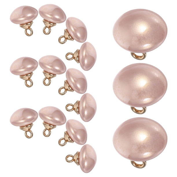 TEHAUX 15Ud Botones Decorativos De Perla Con Para Manualidades Bufandas Y Uniformes Rosado