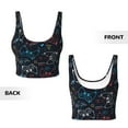 thumbnail image 6 of Rateoe Joystick Gamepad Print Womens' Sports Bras Scoop Neck Sports Vest- Padded U Back Seamless High Impact Support, 6 of 7