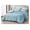 Chambray Blue, Ruffled Edge, variant on Nora Comforter Set Twin Size 2-Piece Lightweight Soft Stone-Washed Ruffled Shabby Chic Bedding for All Season