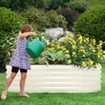 thumbnail image 2 of Aoodor Metal Raised Garden Bed - 59'' x 15'' x 17''(H) - Perfect Fusion of Aesthetics and Practicality - Beige, 2 of 8