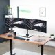 thumbnail image 2 of Vivo Soporte Para Monitor Doble Ultraancho Independiente Con Elegante Base De Vidrio Y Brazos Ajustables 2 Pantallas De Hasta 38 Pulgadas Y 22 Libras Cada Una Negro Stand-V038Fg, 2 of 5