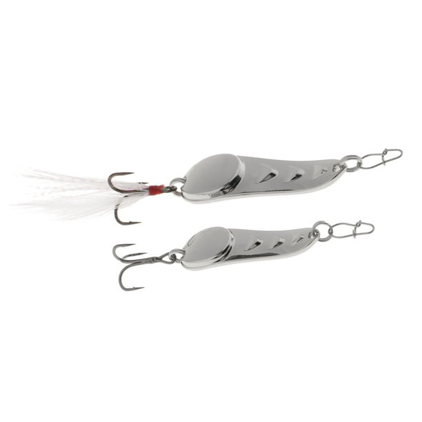 Siruishop 2x Spoon Bass Trout Fishing Triples Hook Polished Manual 7g Other 7g