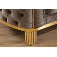 thumbnail image 5 of Vanessa 2 Piece Living Room Set Finished with Velvet Upholstery in Taupe, 5 of 5