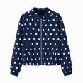 thumbnail image 4 of Enjoytime Polka Dots Jackets for Women Long Sleeve Zip Up Lightweight Coat Fall Plus Size Fashion Work Casual Outerwear, 4 of 7