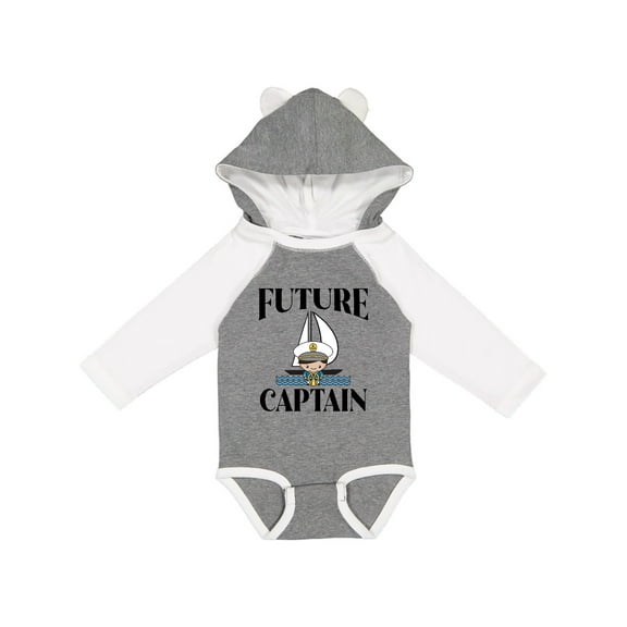 Inktastic Cute Baby Boy Sailing Captain Boys Long Sleeve Baby Bodysuit