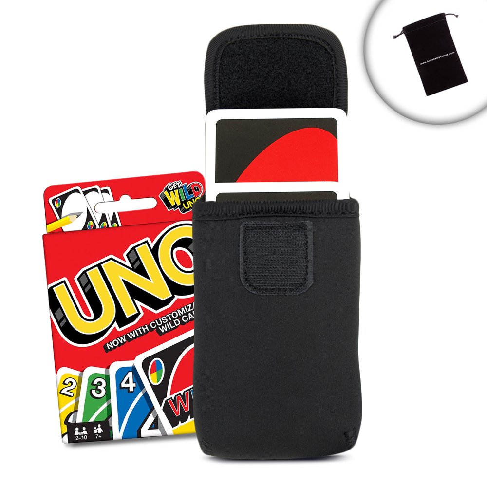 USA Gear Travel Carry Case Compatible with UNO Card Game with Belt Loop , Carabiner Clip