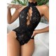 thumbnail image 5 of Body de encaje floral sensual con cuello halter y tanga calada y sin espalda. Lencería y ropa interior sexy para mujer., 5 of 5