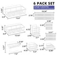 thumbnail image 2 of Hejin Adhesive Shower Caddy, 6 Pack Rustproof Stainless Steel Bath Organizers With Large Capacity, 1 Packs Soap Holder And 18 Hooks,No Drilling Shelves for Bathroom Storage & Home Decor, 2 of 8