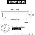 thumbnail image 3 of Brushed Nickel 18 Inch Towel Bar for Bathroom, SUS304 Stainless Steel Bathroom Towel Rack Wall Mounted, Modern Home Decor Bath Towel Holder with Hardware Accessories (Total Length 19.8 Inch), 3 of 6