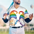 thumbnail image 5 of Uemuo Happy Pride Gnome Print Mens Polo Shirts Baseball T-shirt Performance Short Sleeve Golf Shirt Moisture Wicking Athletic Casual Collared T-Shirt-4X-Large, 5 of 7
