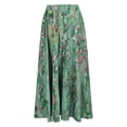 thumbnail image 6 of Nmnitkp Skirts for Women Casual Floral Prints Women's Pleated Skirt Chiffon Elastic Waist A-Line Midi Length Skirt Fashionable Trends Maxi Skirt, 6 of 7