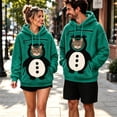 thumbnail image 4 of Puyaiuu Women Christmas Snowman Pattern Fuzzy Sherpa Hooded Sweatshirt With Pet Holding Hole Long Sleeve Warm Plush Pullover Top For Winter Holiday Party Gift, 4 of 5