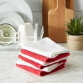 thumbnail image 3 of DII Modern Cotton Assorted Ribbed Terry Dishcloths in Tango Red (Set of 6), 3 of 5
