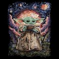 thumbnail image 2 of Men's Star Wars: The Mandalorian The Mandalorian The Child Starry Night  Graphic Tee Black 4X Large, 2 of 3