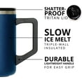 thumbnail image 5 of Elemental Summit Insulated Coffee Mug with Lid & Handle, Lightweight Camp Mug, Triple Wall Stainless Steel Vacuum Insulated Mug, Hot and Cold Thermal Coffee Tumbler, 16oz - Navy Blue, 5 of 10