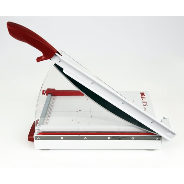 ideal. Guillotine Paper Cutter, 13.75 Cutting Length German Solingen Steel Knife  Blade, Automatic Clamp, 25 Sheet, 1135 Innovative Office - All Metal German  Quality Construction 
