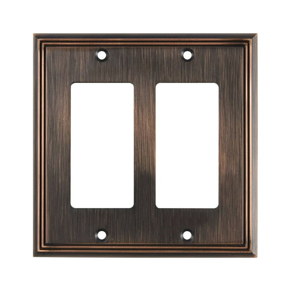 Rok Contemporary Decora / Rocker / GFCI Switch Plate, 2 Gang, Oil-Rubbed Bronze