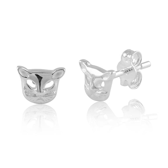 SilverCloseOut Sterling Silver Small Panther Stud Earrings