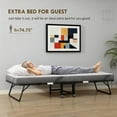 thumbnail image 2 of Folding Bed with Mattress for Adults, Single Size, Portable Foldable Bed with Memory Foam Mattress & Steel Frame, 2 of 6