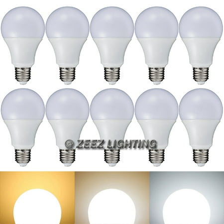 100w Blue Daylight Bulb ZEEZ Lighting - LED A-Shaped A21 Light Bulb 12W Equivalent 100W Incandescent Lamp - Daylight Cool White - 10 Packs ()