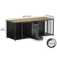 thumbnail image 2 of Dextrus Heavy Duty Dog Kennel with Room Divider and Drawer, 94.5" Large Dog Crate Furniture for 2 Large/Medium Dogs, Black, 2 of 6