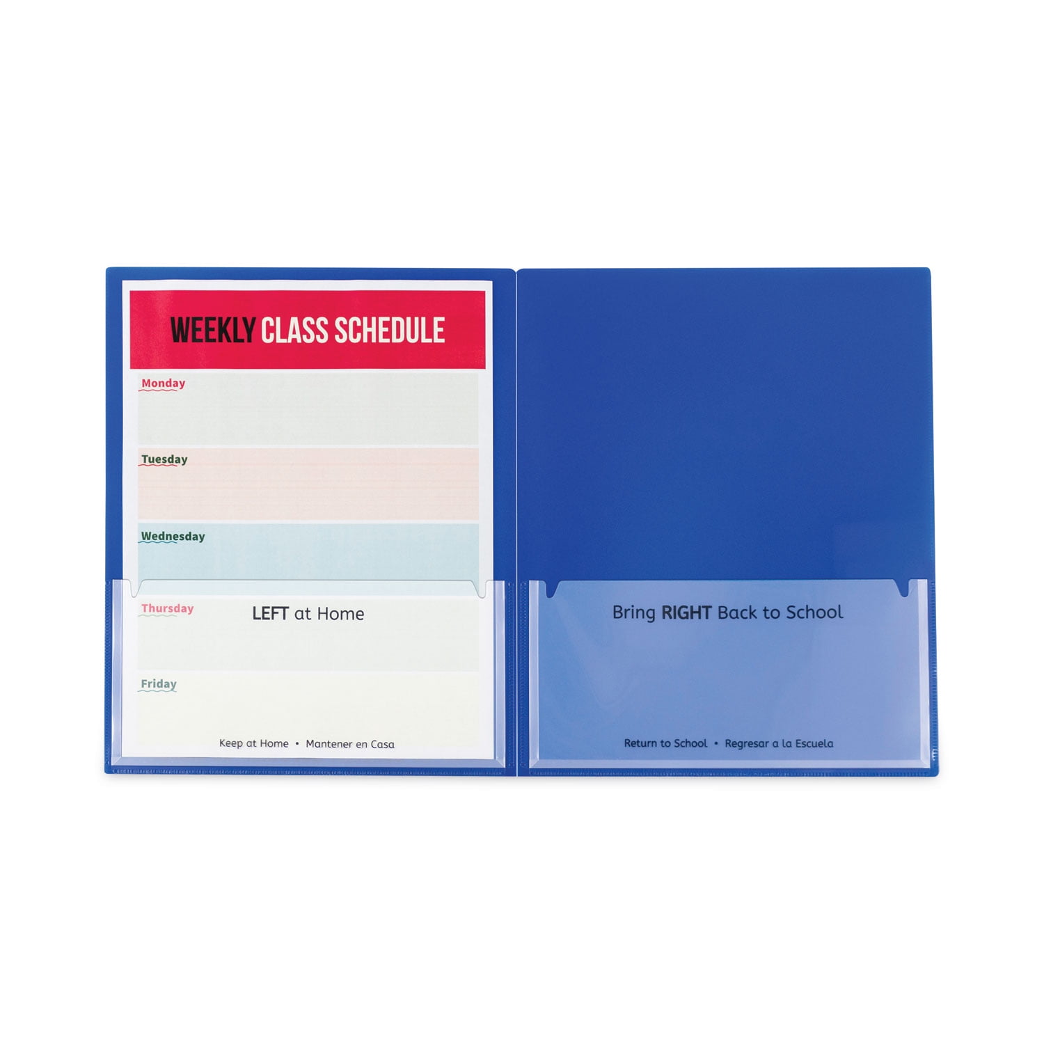 C-Line Products, Inc. Classroom Connector school-to-home folder, blue, 25/BX
