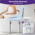 thumbnail image 4 of KEKOY Shower Transfer Bench for Bathtub 300LBs, FSA/HSA Eligible Tub Shower Chair Seat, Height Adjustable Shower Stool for Elderly, Disabled, Blue, 4 of 8