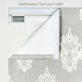 thumbnail image 5 of Exclusive Home Marseilles Damask 100% Blackout Roman Shade, 23"x64", White, 5 of 13