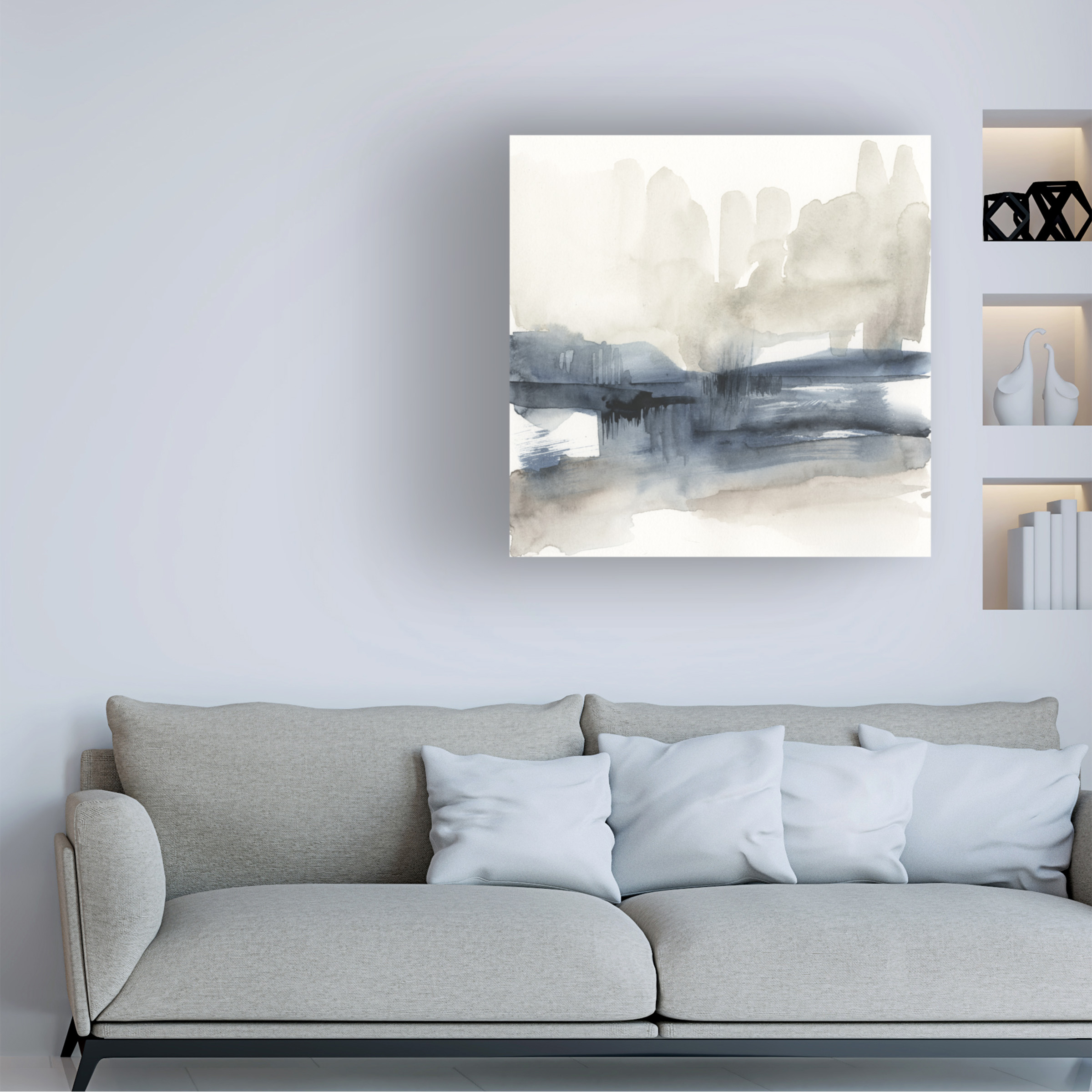 Jennifer Goldberger 'Fog on the Horizon III' Canvas Art