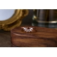 thumbnail image 2 of 14K Rose Gold Marquise Oval Shape Moissanite Crown Engagement Ring for Women, 2 of 5