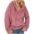 thumbnail image 1 of Awdenio Veste Chaude en Fausse Veste Hiver Fermeture Éclair à Manches Longues Sweatshirt, 1 of 5