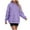 Purple, variant on YUGYXL Plus Size Hoodies for Women Loose Solid Color Hooded Sweatshirt Drop Shoulders Long Sleeve Fleece Sweatshirt Purple L