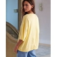 thumbnail image 5 of Womens Oversized T Shirts Loose Fit Crewneck Short Sleeve Tops Summer Casual Blouse Y2K 2025 Basic Tee Beach Yellow S, 5 of 8