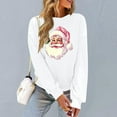 thumbnail image 4 of Santa Claus Sweatshirt for Women Crewneck Christmas Printed Pullover Top Winter Long Sleeve Sweaters Loose Plus Size Blouses Tops, 4 of 6