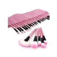 thumbnail image 1 of Set de 32 brochas de maquillaje profesionales de piel sintética rosa, 1 of 1