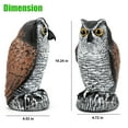 thumbnail image 2 of FungLam 5Pack Owl Decoy Statue Protect Garden Yard Scare Birds Away Pigeon Repellent Scarecrow, 2 of 8