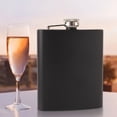 thumbnail image 3 of Cheers.US Flask for Liquor and Funnel - Leak Proof Stainless Steel Pocket Hip Flask with Black Leather Cover for Discrete Shot Drinking of Alcohol, Whiskey, Rum and Vodka | Gift for Men, 3 of 7