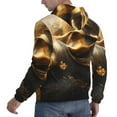 thumbnail image 6 of Pofeuu Luxurious Gold Flow Print Mens Casual Hooded Collar Drawstring Hoodies Pullover Sweatshirts Casual Long Sleeve Shirts-3X-Large, 6 of 7