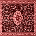 thumbnail image 1 of Ahgly Company Indoor Square Medallion Red Traditional Area Rugs, 3' Square, 1 of 4