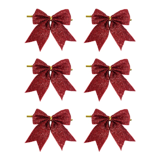 Outdoor Christmas Decorations,6-Piece 9cm Mini Christmas Tree Hanging Ornament Set, Small Holiday Decoration for Display