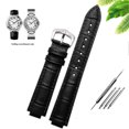 thumbnail image 3 of Correa de reloj de cuero genuino para Cartier Blue Balloon para hombres y mujeres, correa de reloj CONVEX con pasador o hebilla de mariposa, negra y roja, 16, 18, 20 y 22 mm, 3 of 5