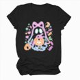 thumbnail image 6 of NOLDARES Halloween Shirts for Women Cute Ghost Shirt Graphic Tee Spooky Season Fall T Shirt Short Sleeve Tops(Black,L), 6 of 7