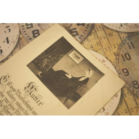 Print Photo Card - Canvas Print Old Retro Old Fashioned Postcard Old Photo Vintage Stretched Canvas 10 x 14