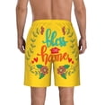 thumbnail image 3 of Yiaed Bless This Home Print Men's Swim Trunks with Lining Quick Dry Sports Shorts Beach Shorts Boardshorts-Large, 3 of 5