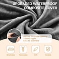 thumbnail image 3 of Bean Bag Chair, 4FT Memory Foam Filling Adult and Teen Sofa Chair, Soft Round Sofa with Removable Flannel Cover, for Living Room Bedroom and Dorm, Dark Grey, 3 of 8